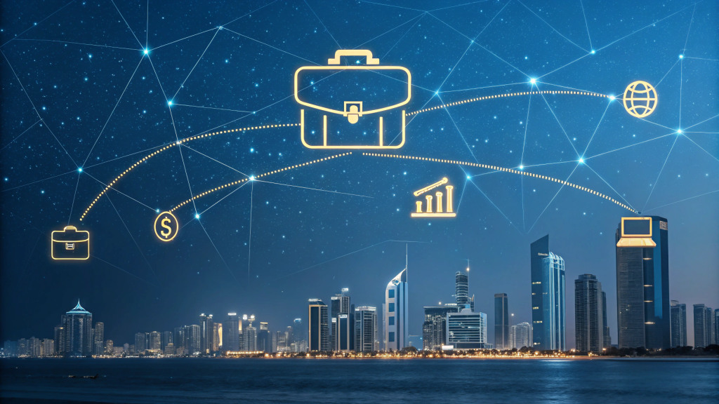 luxurious dark blue corporate background subtle 3