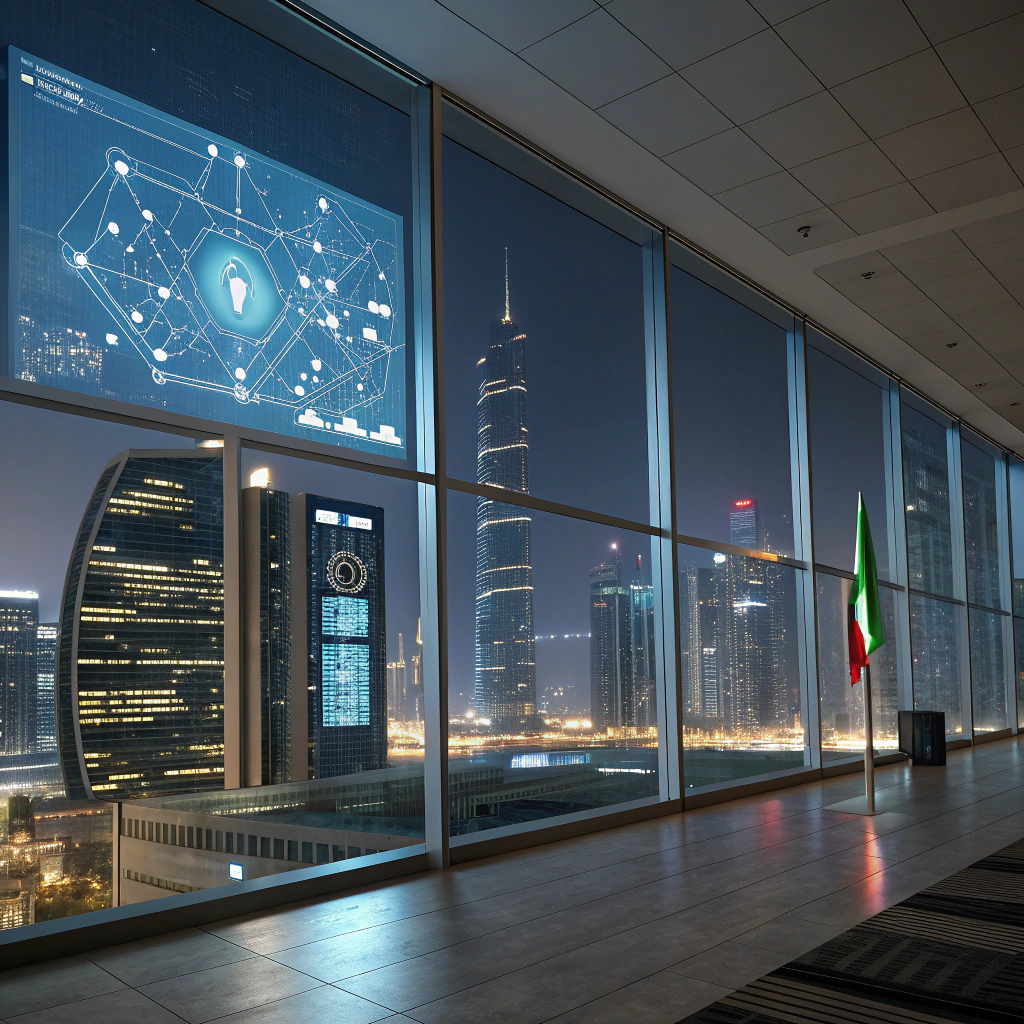 ultra modern banking command centre at night abu